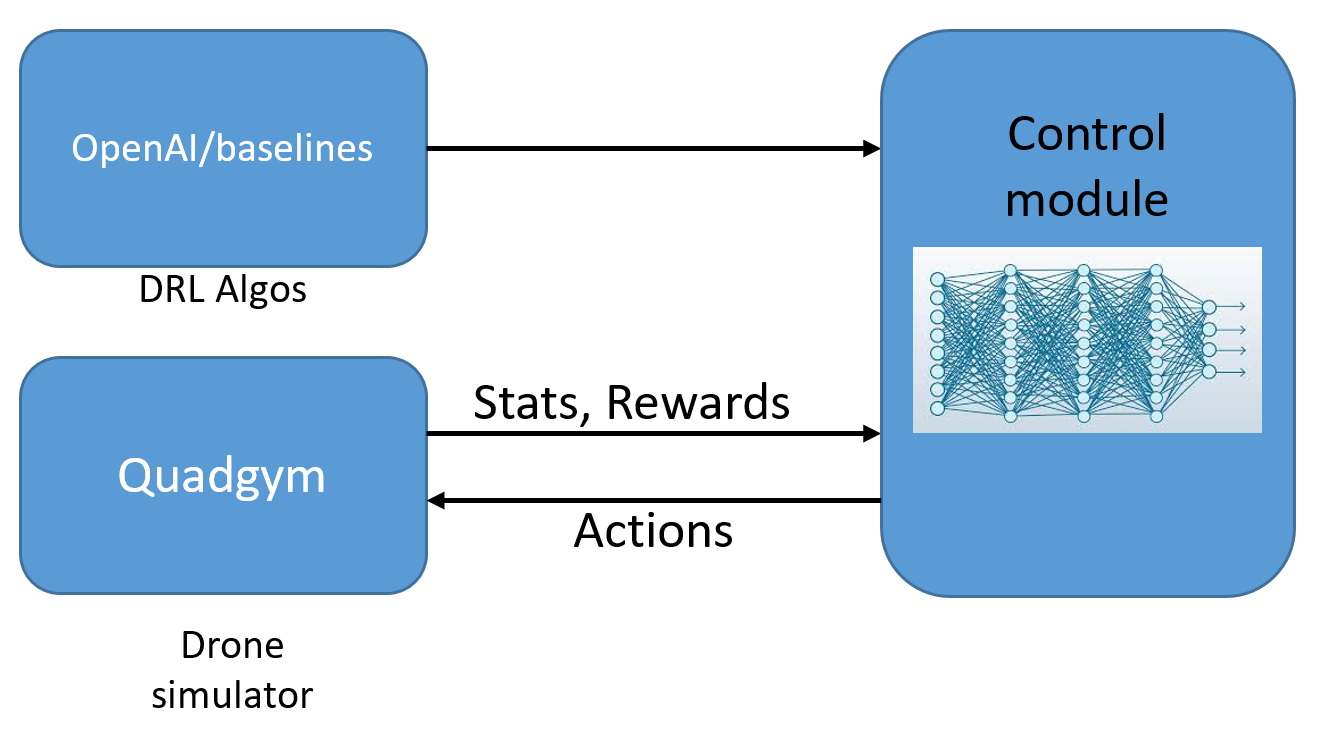 Training architecture with OpenAI and QuadGym